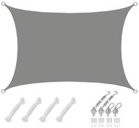 AMANKA Sonnensegel mit Befestigung - 3 x 2 m Wasserdicht - Sonnenschutz Garten &