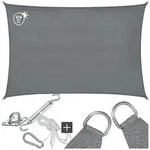 tectake Sonnensegel Sunny, (Set, 2 x 3 m), HDPE mit 185 g/m2 und 87 % UV-Schutz...