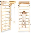 Mamabrum Kletterwand Holz-Kletterwand f&uuml;r Kinder mit Zubeh&ouml;r &ndash; Schaukel,...