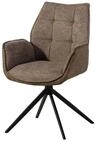 Massivmoebel24 Polsterstuhl POLSTERST&Uuml;HLE (braun / braun 100% Polyester...