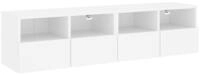vidaXL TV-Schrank TV-Wandschr&auml;nke 2 Stk. Wei&szlig; 60x30x30 cm Holzwerkstoff