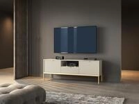 Selsey TV-Schrank VELLORE mit gerillten Fronten, goldenen Griffen und...