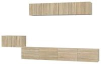 vidaXL TV-Schrank 5-tlg. TV-Schrank-Set Sonoma-Eiche Holzwerkstoff (5-St)
