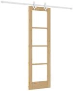 vidaXL Haust&uuml;r Schiebet&uuml;r Natur 61 x 198,5 cm Massivholz Kiefer und Glas...