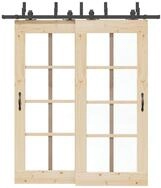 vidaXL T&uuml;rbeschlag, Schiebet&uuml;rbeschlag-Set 200 cm Stahl Schwarz