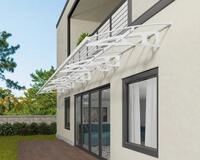 Palram - Canopia Pultvordach BordeauX Alu Vordach, robuste Aluminiumstruktur