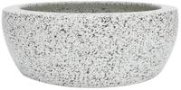 vidaXL Waschbecken Aufsatzwaschbecken Grau Rund &Oslash;41x14 cm Keramik