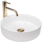 wohnwerk.idee Aufsatzwaschbecken Waschbecken Keramik Sami Marble &Oslash;36,5cm...