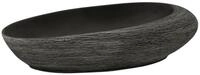 vidaXL Aufsatzwaschbecken, Waschbecken Grau und Schwarz Oval 59x40x14 cm Keramik