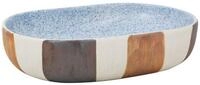 vidaXL Aufsatzwaschbecken, Waschbecken Mehrfarbig Oval 59x40x14 cm Keramik
