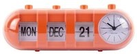Karlsson Uhr Wecker Retro Tube Calendar Flip Bright Orange