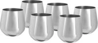 ECHTWERK Weinglas, 6-tlg., Edelstahl, (Wein & Wasserkelch-Set), 500 ml,...