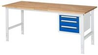 RAU Werkbank Arbeitstisch 2000x800x760-1080 3xSchub B-Platte 25mm...