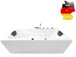 Basera&reg; Whirlpool-Badewanne BASIC Indoor Whirlpool Badewanne Naxos 170 x 75 cm,