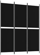 vidaXL Raumteiler 3-tlg. Paravent Schwarz 150x180 cm Stoff, 1-tlg.
