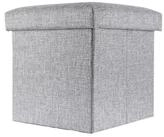 Intirilife Sitzhocker (Sitzw&uuml;rfel mit Stauraum 30x30x30 cm in FELS GRAU -