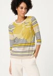 Olsen T-Shirt Shirt mit dekorativen Streifen und Print