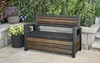 Keter Gartenbox Keter Gartenbank inkl. Aufbewahrung Hudson 227 L
