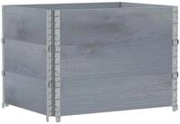 vidaXL Blumentopf Pflanzkasten Grau 80x60 cm Massivholz Kiefer (1 St)