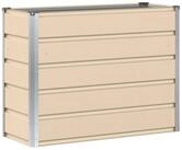 vidaXL Blumentopf Pflanzk&uuml;bel Elfenbein 100 x 40 x 75 cm Stahl (1 St)