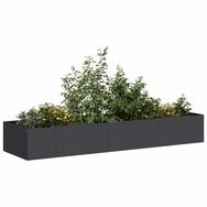 vidaXL Pflanzk&uuml;bel, Pflanzk&uuml;bel Schwarz 280x80x40 cm Stahl