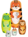 goki Steckspielzeug goki Matroschka Puppen, Tiger Tavi und seine Freunde