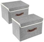 LuxusKollektion Faltbox Faltbare Aufbewahrungsbox mit Deckel Stoff Waschbare...