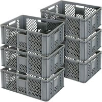 BRB-Lagertechnik Stapelbox 6x Eurobeh&auml;lter/B&auml;ckerkiste durchbrochen, LxBxH
