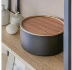 Yamazaki Aufbewahrungsbox "Rin" Aufbewahrungsdose mit Deckel aus Holz 22x11cm,...
