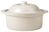 Broste Copenhagen Auflaufform Vig Geschirr mit Deckel 20,5cm, Glasiertes...