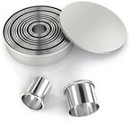 Intirilife Ausstechform, Edelstahl, (12-St), 12-teiliges Ausstechformen Set mit
