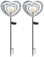 GLOBO LIGHTING LED Solarleuchte, LED-Leuchtmittel fest verbaut, Warmwei&szlig;, 2x...