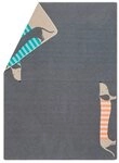 Kinderdecke Juwel 'Dackel' 140 x 200 cm Grau, DAVID FUSSENEGGER