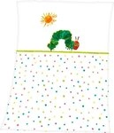 Babydecke Die kleine Raupe Nimmersatt, mit niedlichem Raupen-Motiv, Kuscheldecke