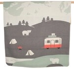 Kinderdecke Juwel 'Camping' 140 x 200 cm Grau, DAVID FUSSENEGGER