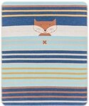 Babydecke Juwel 'Fuchs Multistreifen' 70 x 90 cm Marine - Blau, DAVID...