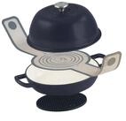 Mahlzeit Kochtopf Gusseisen Brottopf Set emailliert, 6,4 Liter, Blue Berry,