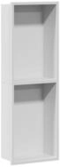 vidaXL Duschwand Duschnische Wei&szlig; 60 x 20 x 9,5 cm Edelstahl, (1 tlg)