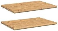 vidaXL Badematte 70 x 50 cm Duschvorleger Badematten 2 Stk 70x50 cm Bambus,...