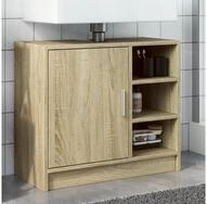 vidaXL Schrankmodule Waschbeckenunterschrank Sonoma-Eiche 63x29x55 cm...