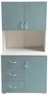 HTI-Living Hochschrank Badschrank Hellblau Wei&szlig; (St&uuml;ck, 1-St., 1 Schrank)