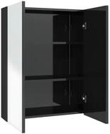 vidaXL Badezimmerspiegelschrank Bad-Spiegelschrank 60x15x75 cm MDF Gl&auml;nzendes