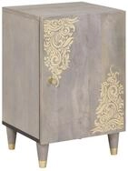 vidaXL Badezimmerspiegelschrank Badezimmerschrank mit T&uuml;r Grau 38 x 33 x 58 cm