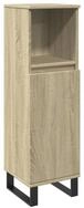 vidaXL Badezimmerspiegelschrank Badschrank Sonoma-Eiche 30x30x100 cm...