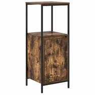vidaXL Badezimmerspiegelschrank Badschrank mit Regalen R&auml;uchereiche 36x35x95 cm