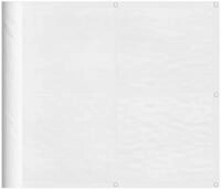vidaXL Balkonsichtschutz Balkonabdeckung Wei&szlig; 90x800 cm 100 % Polyester-Oxford