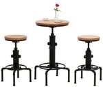 MCW Bartisch MCW-N23-Tisch-Set (Set, 3er), Modernes Industriedesign