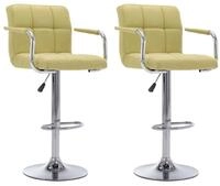 vidaXL Barhocker Barhocker 2 Stk. Gr&uuml;n Stoff (2 St)
