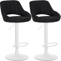 CLP Barhocker Milet Stoff (Set, 2er), Stoffbez&uuml;ge, h&ouml;henverstellbar und...