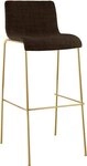 CLP Barhocker Hover (1 St., 1er), stapelbar, Stoffbezug, Goldoptik